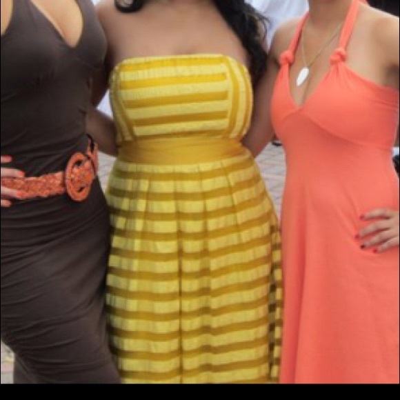 The Limited Yellow A-line Midi Dress - Picture 6 of 8